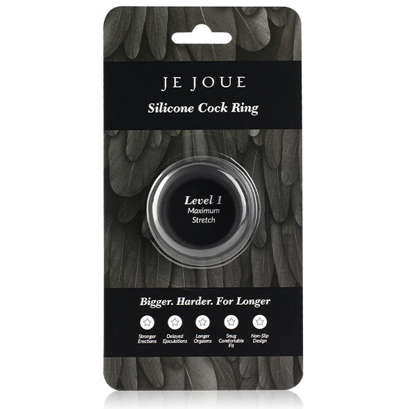 JE JOUE - ANEL DE GALO DE SILICONE DE ESTICAO MXIMA - PRETO - Image 6
