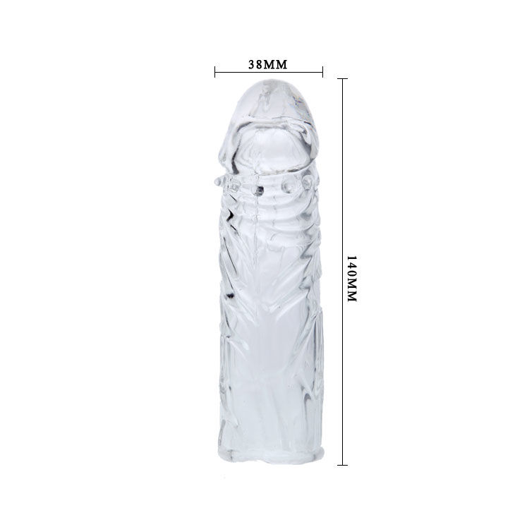 BAILE - CAPA PARA PÉNIS SILICONE TRANSPARENTE 13 CM - Image 3