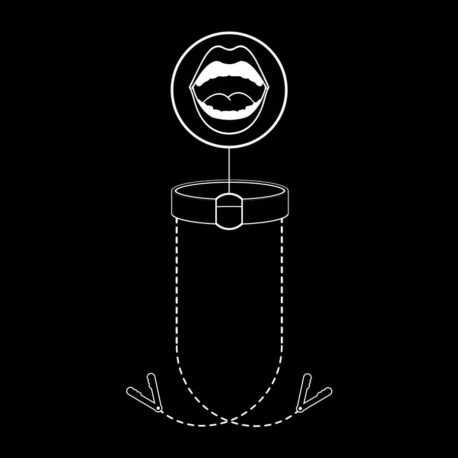 FETISH SUBMISSIVE - ANEL DE GAG COM GRAMPOS DE BICO - Image 2
