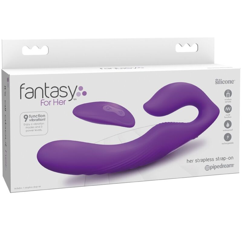 FANTASY FOR HER - VIBRADOR DOBLE PENETRACION CONTROL REMOTO 9 NIVELES VIOLETA - Image 4
