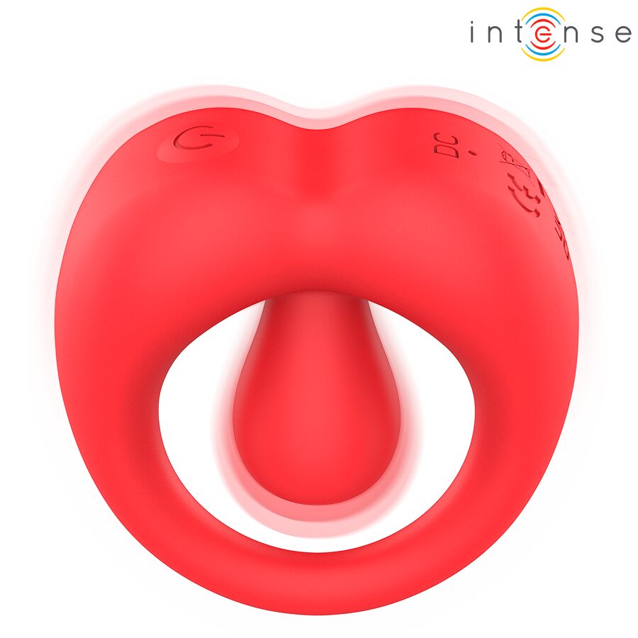INTENSE - RUSSELL ANILLO VIBRADOR CON ESTIMULACIÓN DE CLÍTORIS ROJO - Image 4