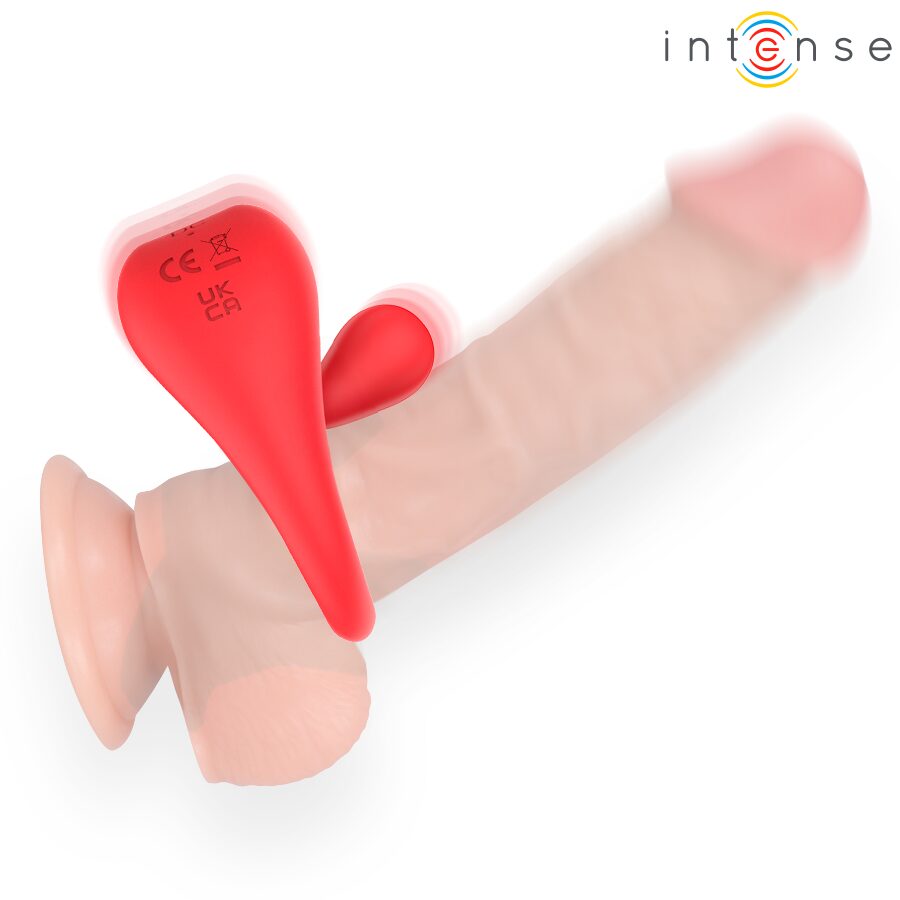 INTENSE - RUSSELL ANILLO VIBRADOR CON ESTIMULACIÓN DE CLÍTORIS ROJO - Image 5