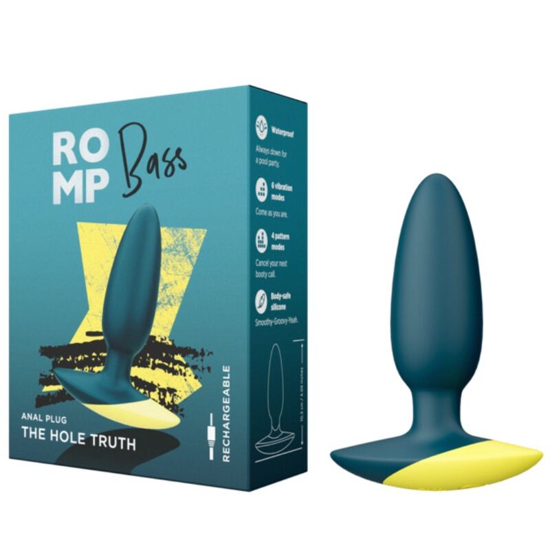 ROMP - BASS PLUG ANAL VIBRADOR 10 CM VERDE - Image 2