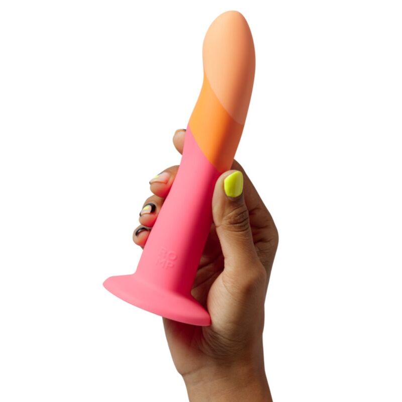 ROMP - DIZI DILDO SILICONA CON VENTOSA TRICOLOR 18 CM - Image 2