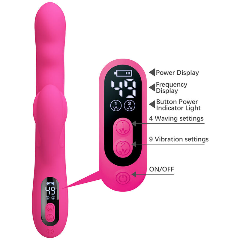 PRETTY LOVE - WINTERS VIBRADOR RABBIT MULTIFUNCIÓN CON PANTALLA LED ROSA - Image 5