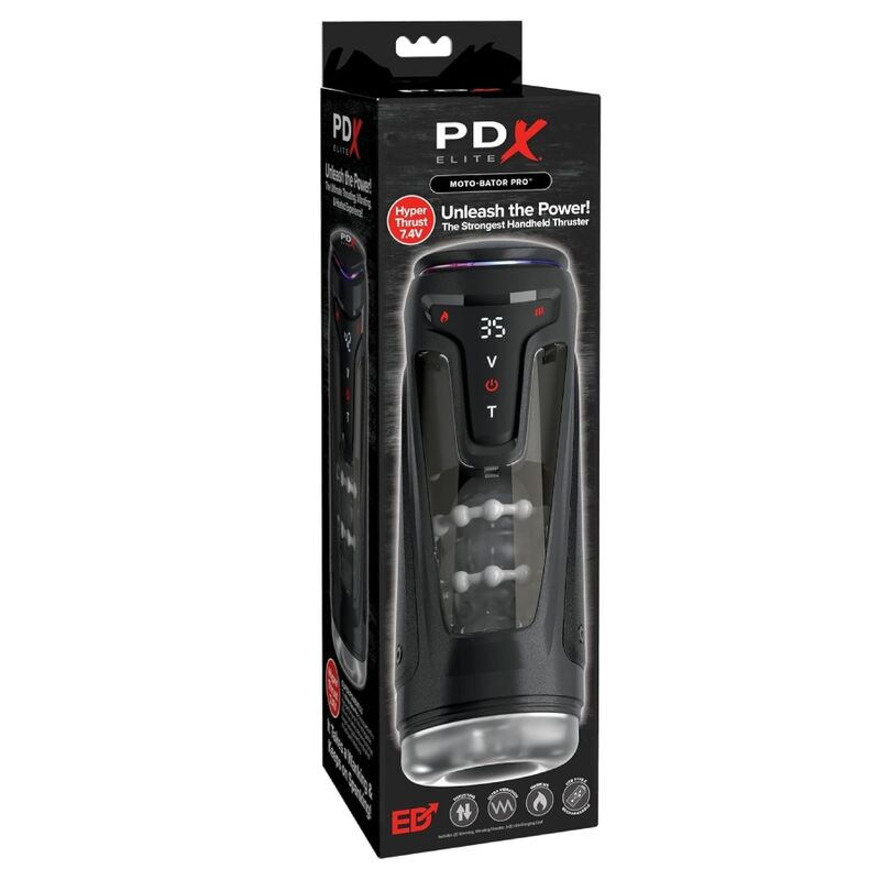 PDX ELITE - MASTURBADOR AUTOMÁTICO MOTO-BATOR PRO THRUSTING STROKER VIBRADOR Y CALOR 26.5 CM - Image 4