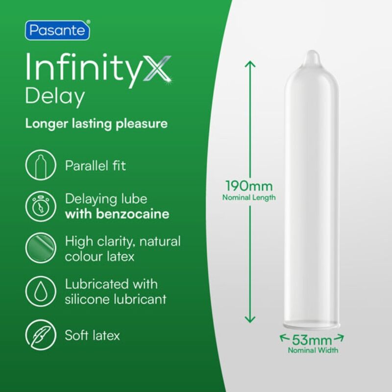 PASANTE - DELAY INFINITY PRESERVATIVOS RETARDANTES CAJA 144 UNIDADES - Image 2