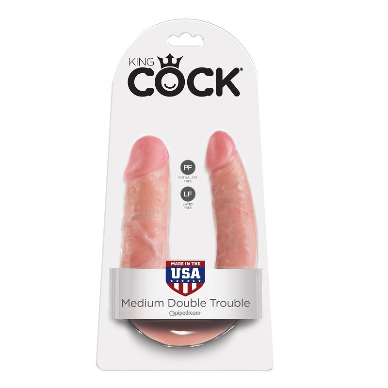 KING COCK - DILDO DOBLE PENETRACIÓN 13.9 CM NATURAL - Image 5