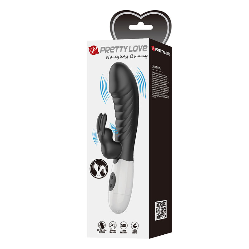 PRETTY LOVE - NAUGHTY BUNNY VIBRADOR RABBIT 30 FUNCIONES NEGRO - Image 2