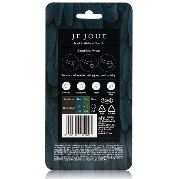 JE JOUE - ANEL DE SILICONE AZUL ESTRANGULAMENTO MÍNIMO - Image 5