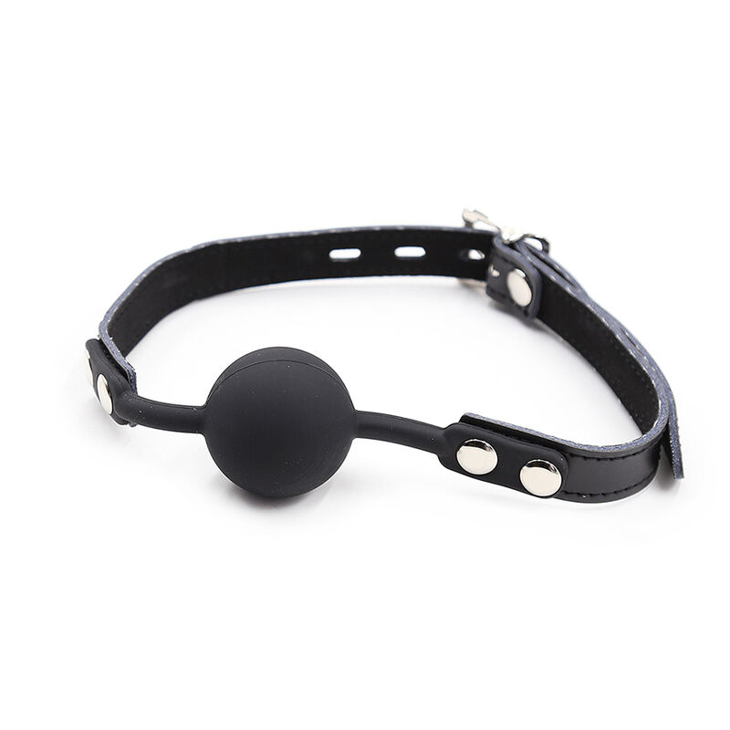 OHMAMA FETISH - GAG DE BOLA DE SILICONE COM CINTO DE COURO (CADEADO INCLUÍDO) - Image 6