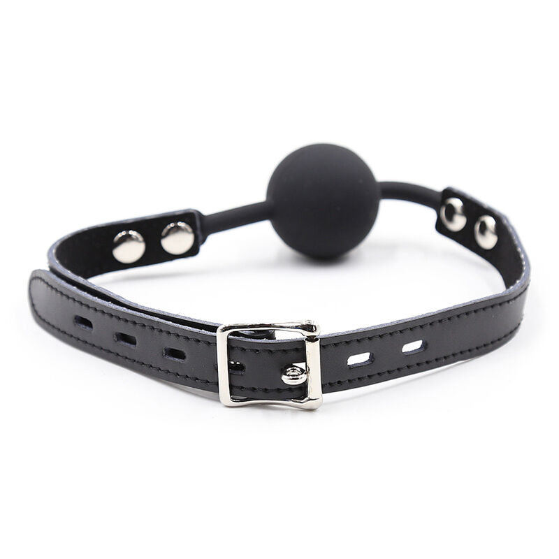 OHMAMA FETISH - GAG DE BOLA DE SILICONE COM CINTO DE COURO (CADEADO INCLUÍDO) - Image 5