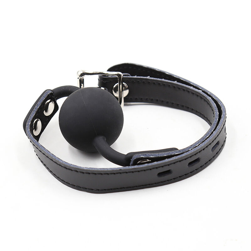 OHMAMA FETISH - GAG DE BOLA DE SILICONE COM CINTO DE COURO (CADEADO INCLUÍDO) - Image 2