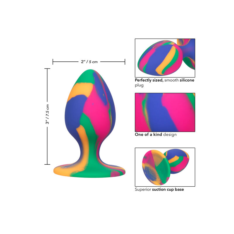CALEXOTICS - CHEEKY MÉDIO TIE-DYE PLUG ANAL - Image 4
