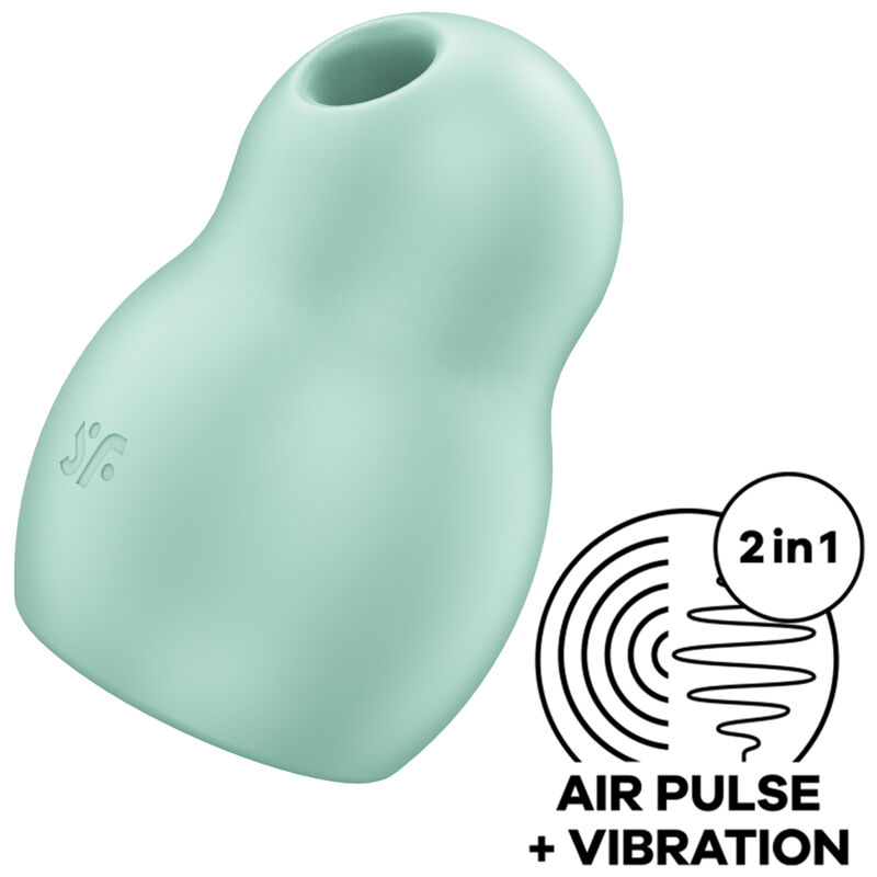SATISFYER PRO TO GO 1 DOUBLE AIR PULSE STIMULATOR & VIBRATOR - BLUE