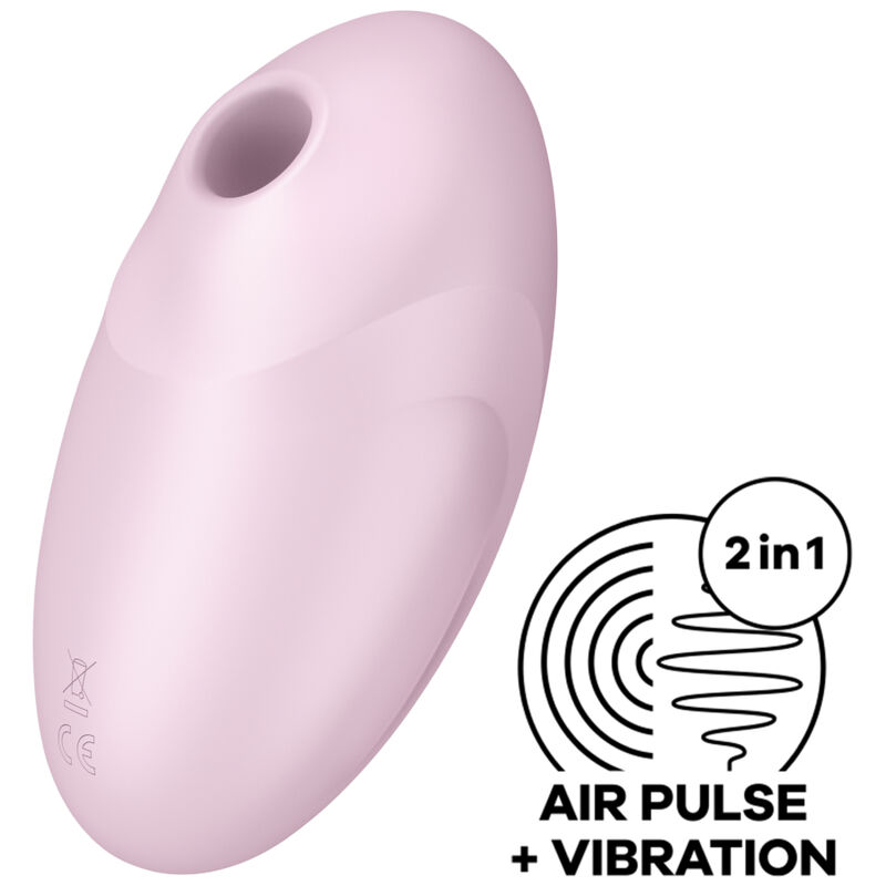 SATISFYER VULVA LOVER 3 AIR PULSE STIMULATOR & VIBRATOR - PINK
