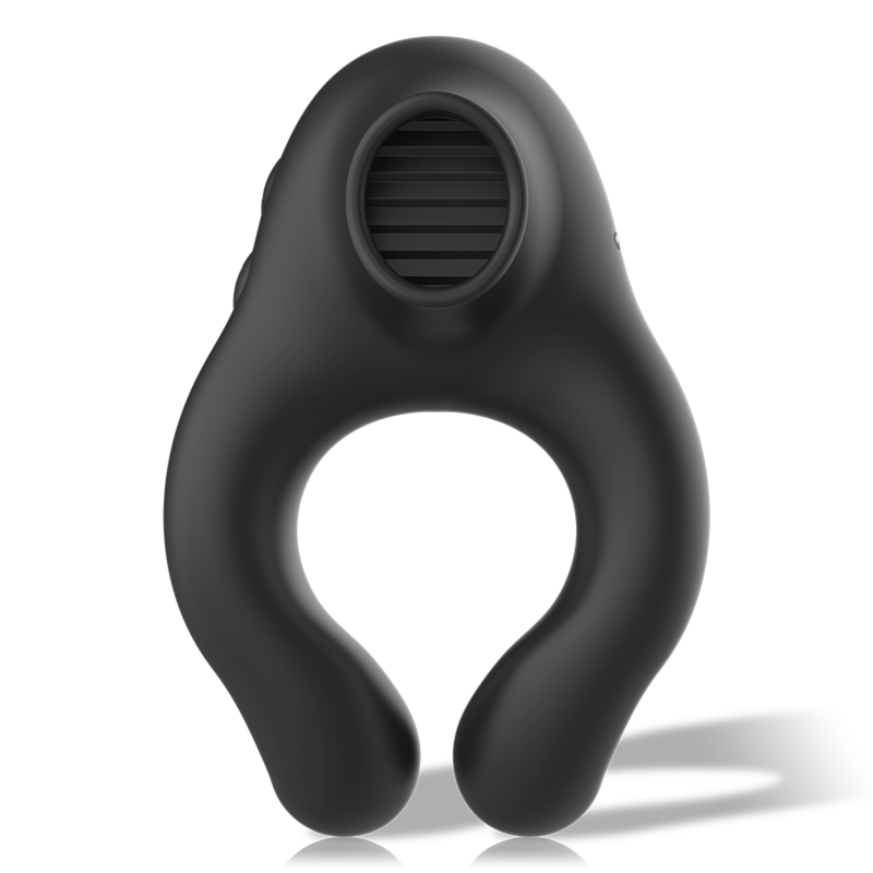 BLACKSILVER - ANEL VIBRADOR DE SILICONE 3 MOTORES RECARREGÁVEIS PRETO - Image 2