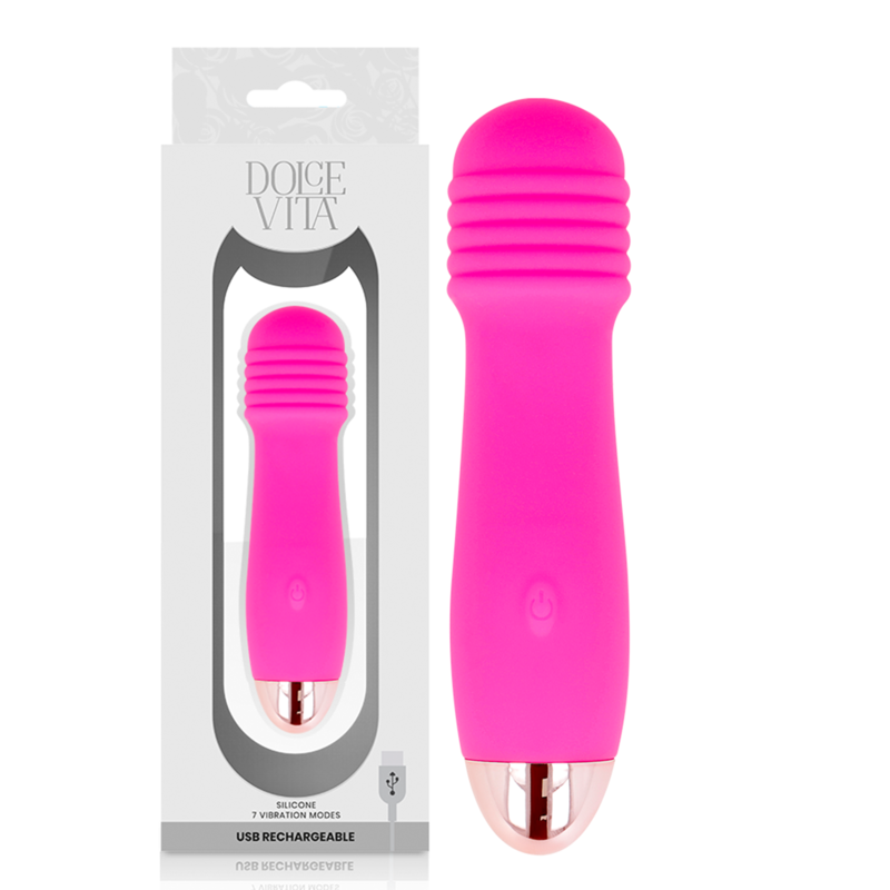 DOLCE VITA - VIBRADOR RECARREGÁVEL DE TRÊS VELOCIDADES PINK 7 - Image 2
