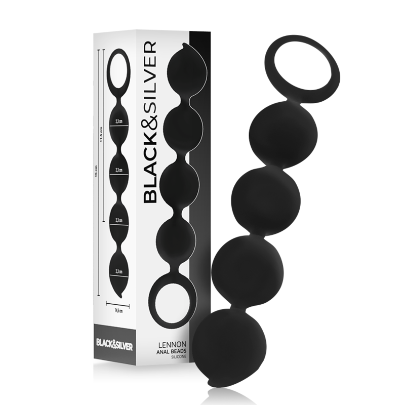 BLACKSILVER - ROSÁRIO ANAL LENNON 4 ESFERAS DE SILICONE 15 CM