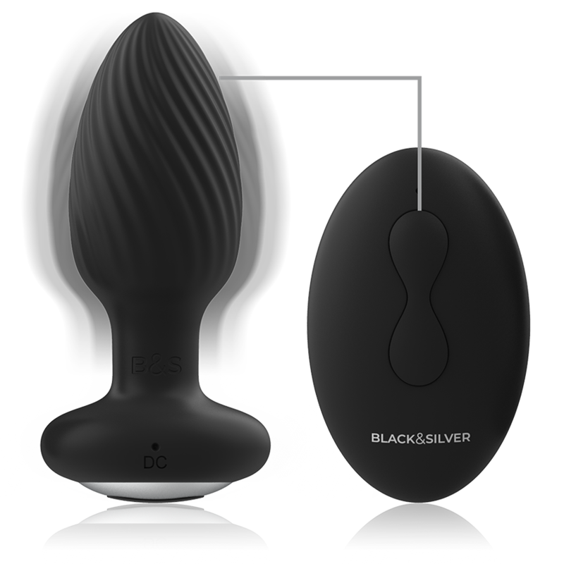 BLACKSILVER - PLUG DE POÇOS SILICONE ANAL ROTATOR CONTROLE REMOTO - Image 3