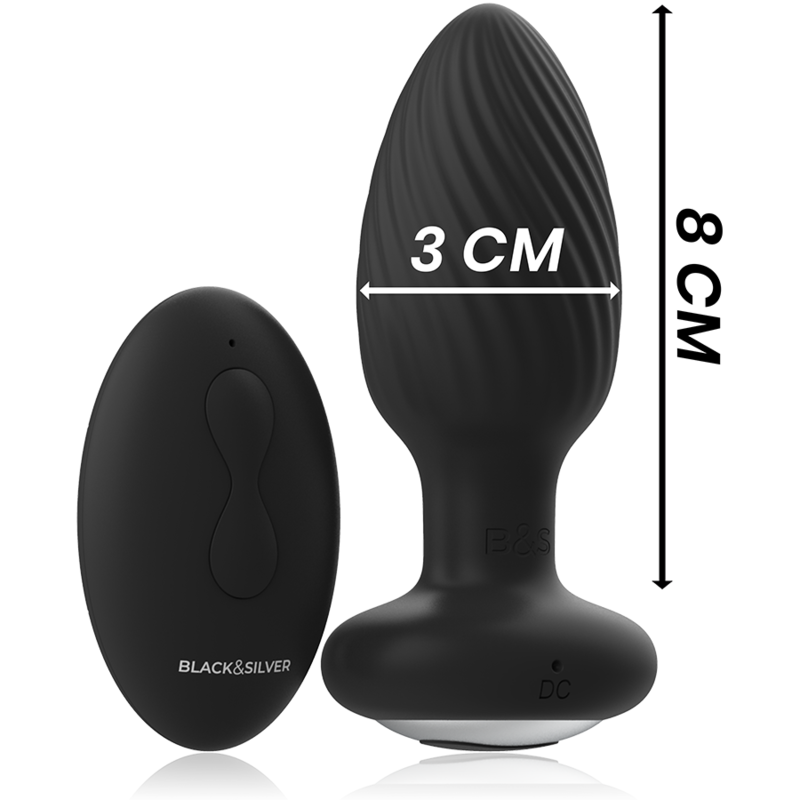 BLACKSILVER - PLUG DE POÇOS SILICONE ANAL ROTATOR CONTROLE REMOTO - Image 4