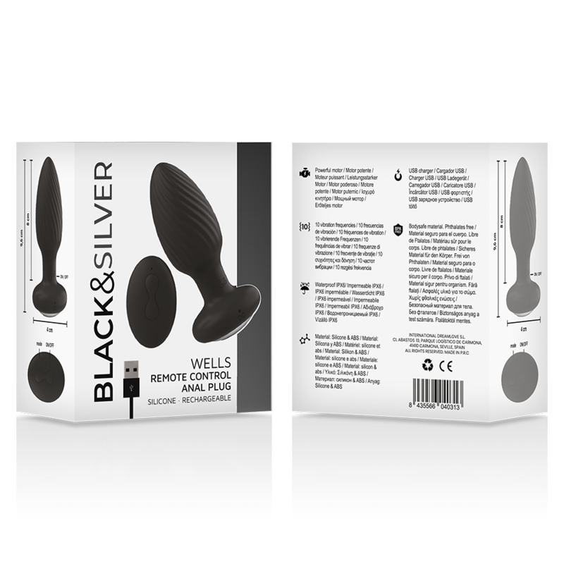 BLACKSILVER - PLUG DE POÇOS SILICONE ANAL ROTATOR CONTROLE REMOTO - Image 5