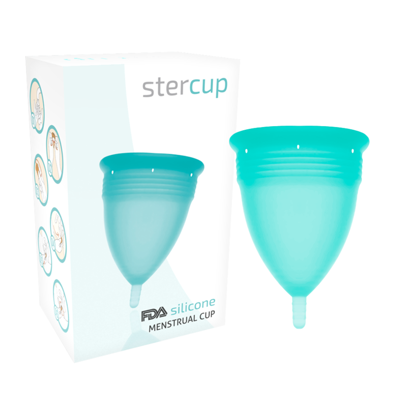 STERCUP - COPO MENSTRUAL DE SILICONE FDA AQUAMARINE - TAMANHO L - Image 5
