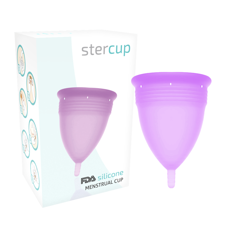 STERCUP - COPO MENSTRUAL DE SILICONE FDA LILAC - TAMANHO L - Image 5