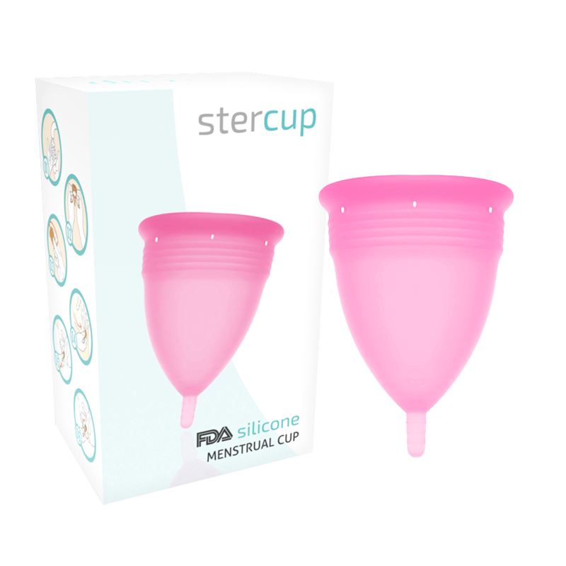 STERCUP - COPO MENSTRUAL DE SILICONE FDA ROSA - TAMANHO L - Image 5