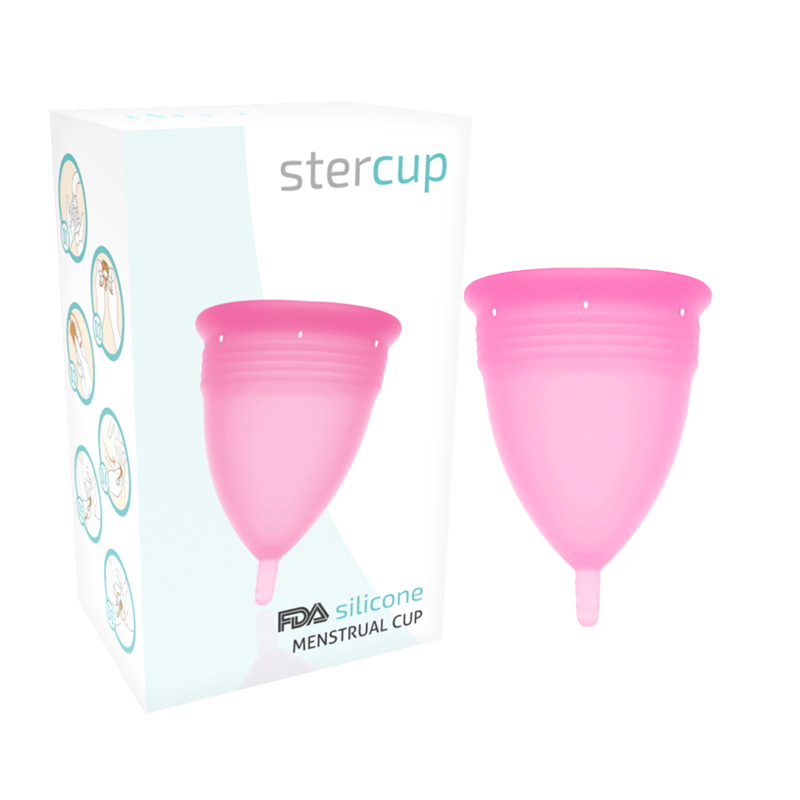 STERCUP - COPO MENSTRUAL DE SILICONE FDA ROSA - TAMANHO S - Image 5