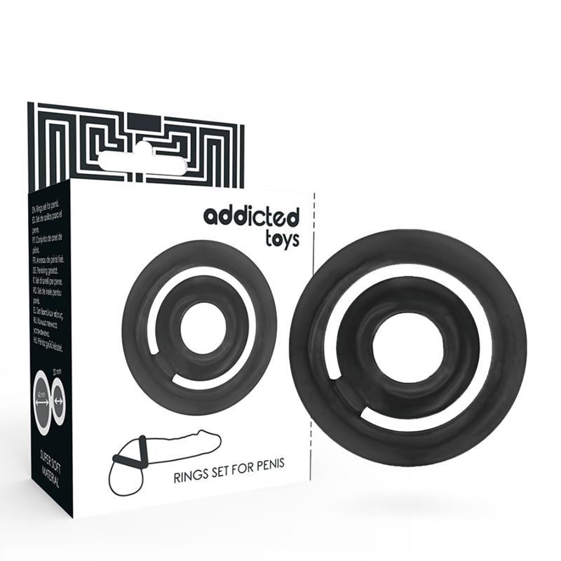 ADDICTED TOYS - POTENZ- C-RING PÊNIS PRETO - Image 4