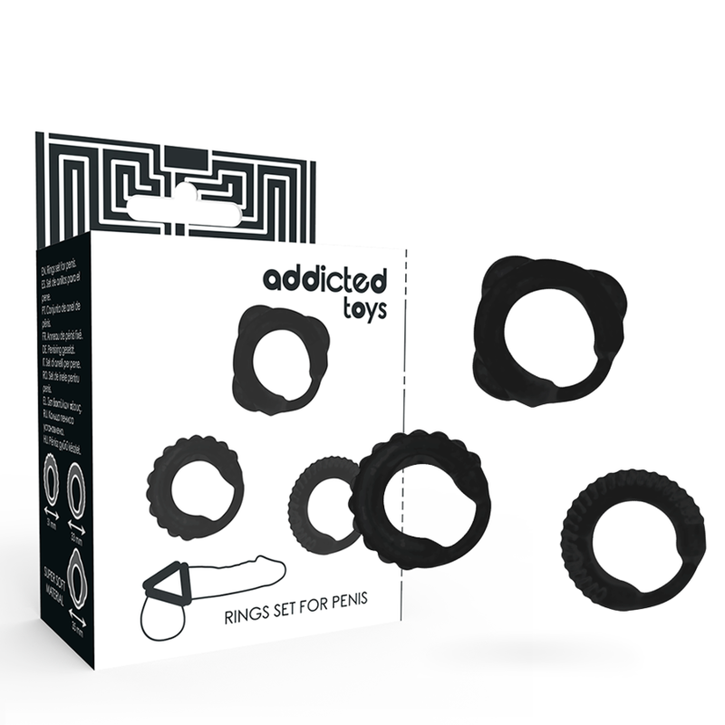 ADDICTED TOYS - CONJUNTO DE ANEL C - PRETO - Image 4