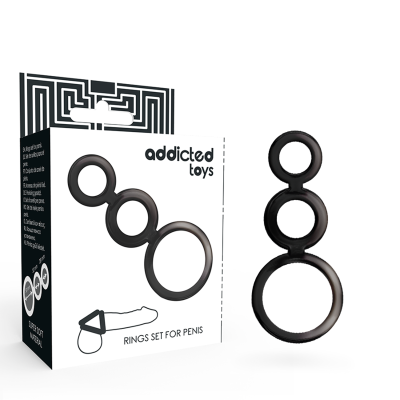 ADDICTED TOYS - CONJUNTO DE ANÉIS - PARA PÊNIS - FUMADO - Image 5