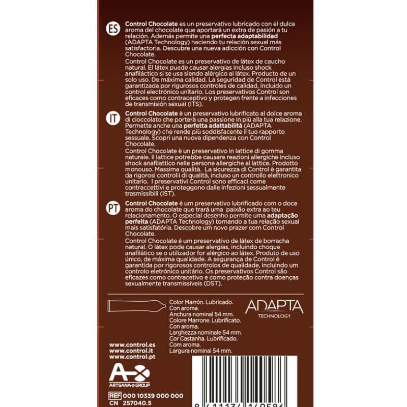 CONTROL - ADAPTA CHOCOLATE CONDOMS 12 UNITS - Image 2
