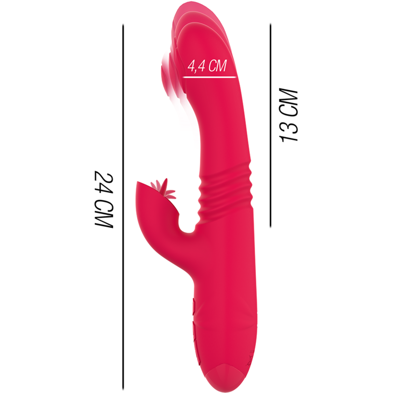 INTENSE - VIBRADOR UP DOWN RECARREGVEL DUA MULTIFUNO COM LÍNGUA VERMELHA - Image 3