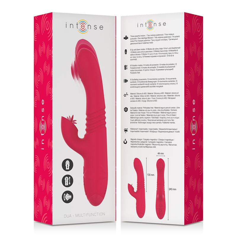 INTENSE - VIBRADOR UP DOWN RECARREGVEL DUA MULTIFUNO COM LÍNGUA VERMELHA - Image 5