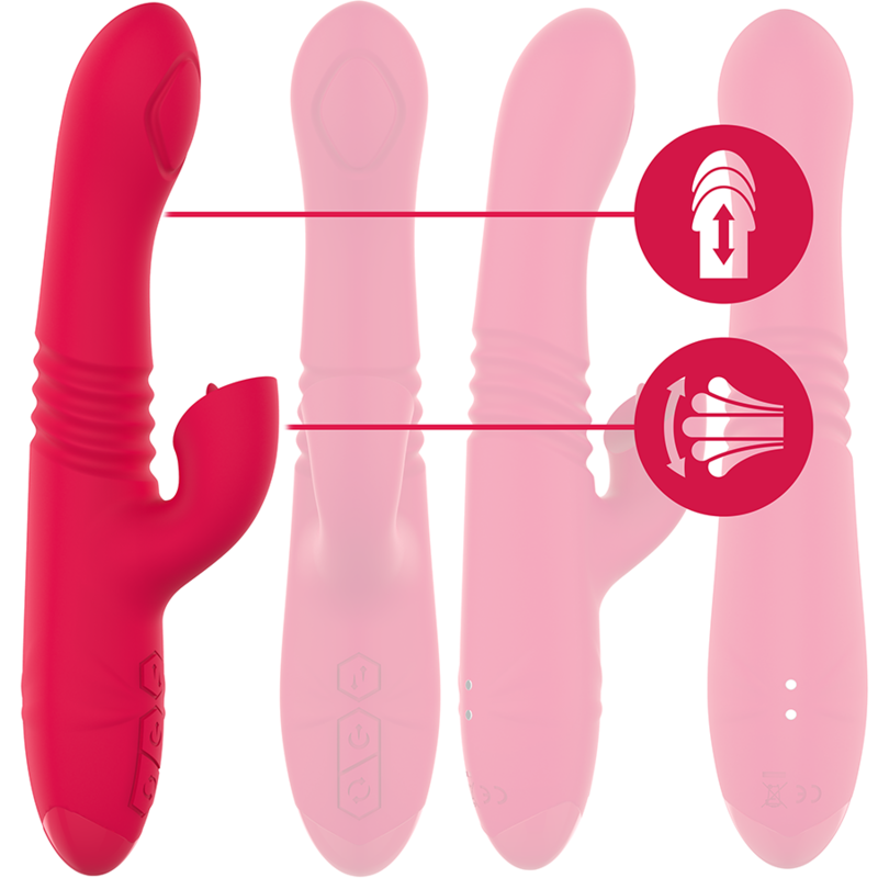 INTENSE - VIBRADOR UP DOWN RECARREGVEL DUA MULTIFUNO COM LÍNGUA VERMELHA - Image 2