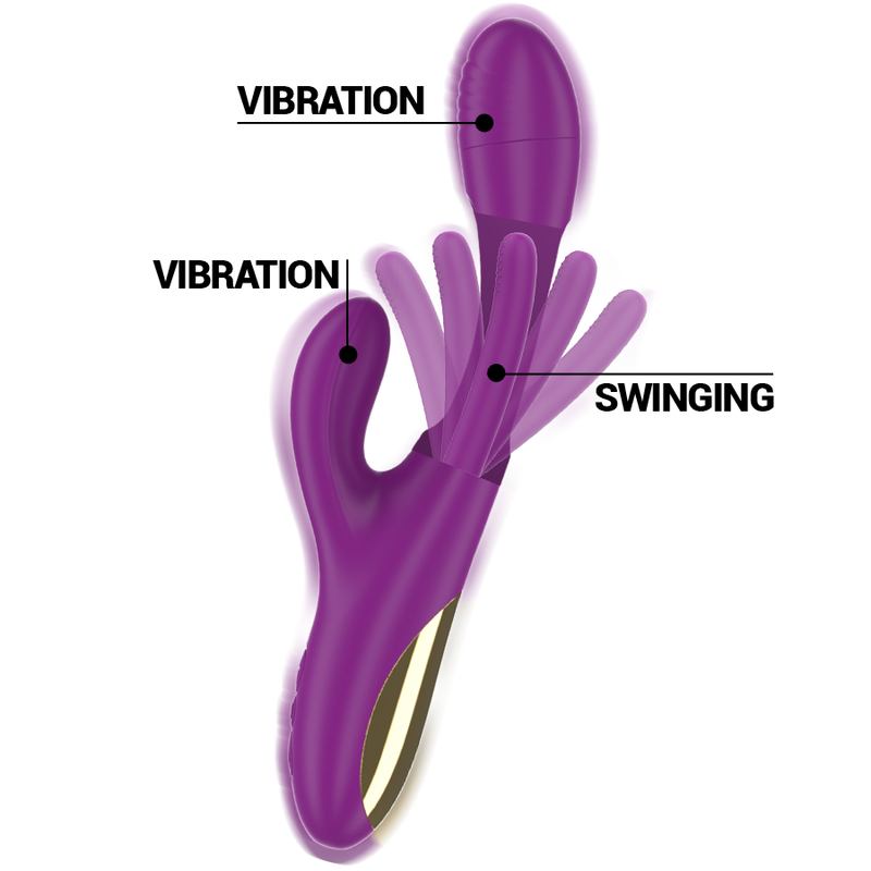 INTENSE - APOLO VIBRADOR MULTIFUNO RECARREGVEL 7 VIBRAÕES COM LÍNGUA OSCILANTE ROXA - Image 3