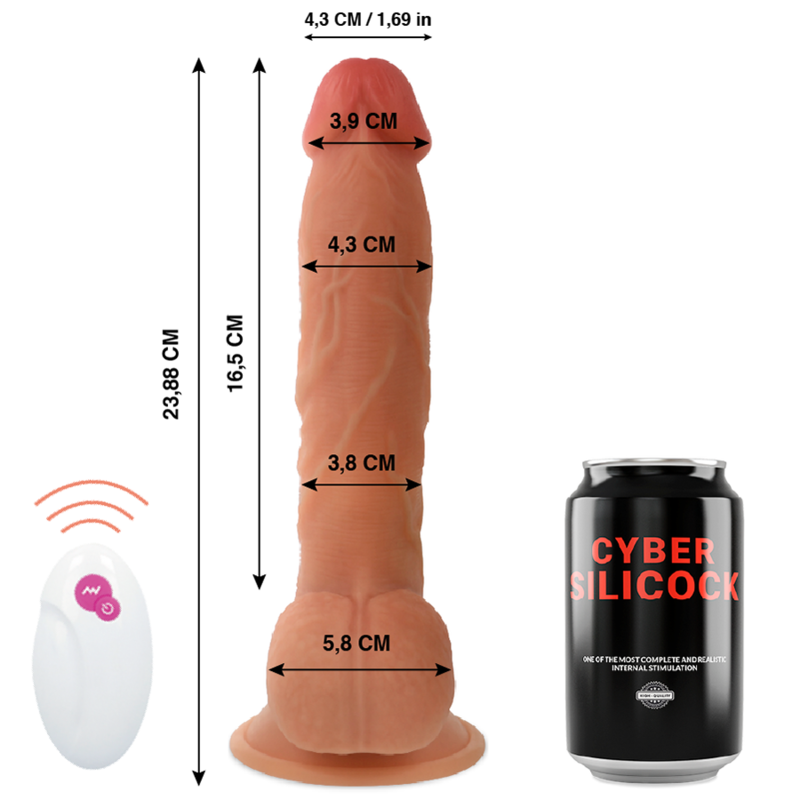CYBER SILICOCK - CONTROLE REMOTO REALÍSTICO MASTER BEN 23.88 CM -O- 4.3 CM - Image 2