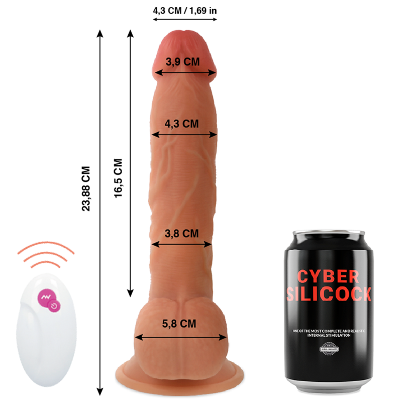 CYBER SILICOCK - CONTROLE REMOTO REALÍSTICO MR JOHN 23.88 CM -O- 4.3 CM - Image 5