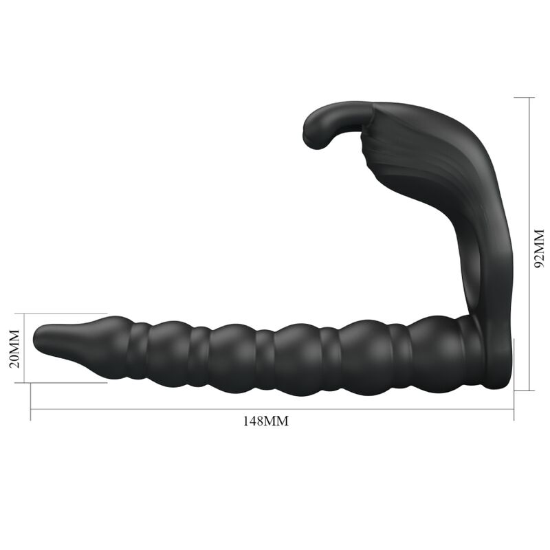 PRETTY LOVE - BLACKNEY ANÉIS PARA PÊNIS COM PLUG VIBRADOR - Image 5
