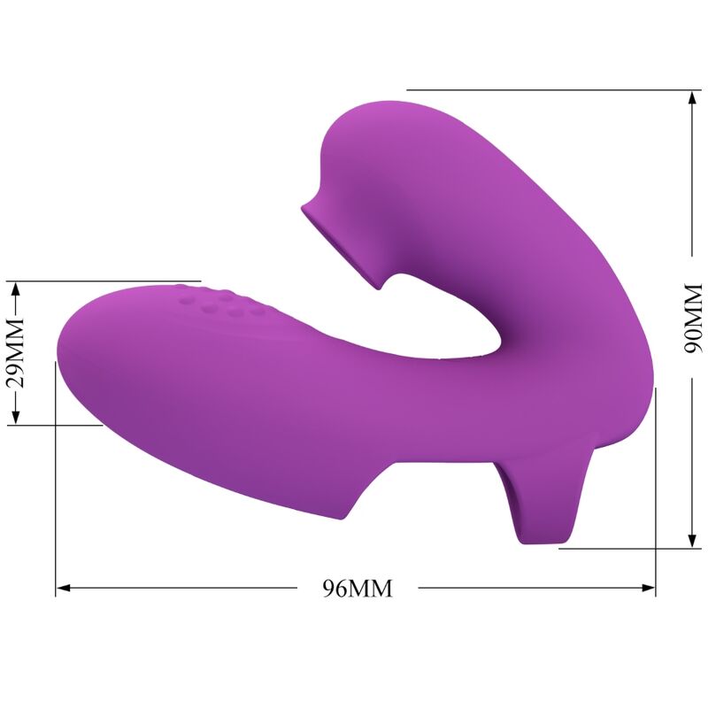 PRETTY LOVE - VIBRADOR DE DEDO ATHENA COM ESTIMULADOR DE CLITÓRIS ROXO - Image 4