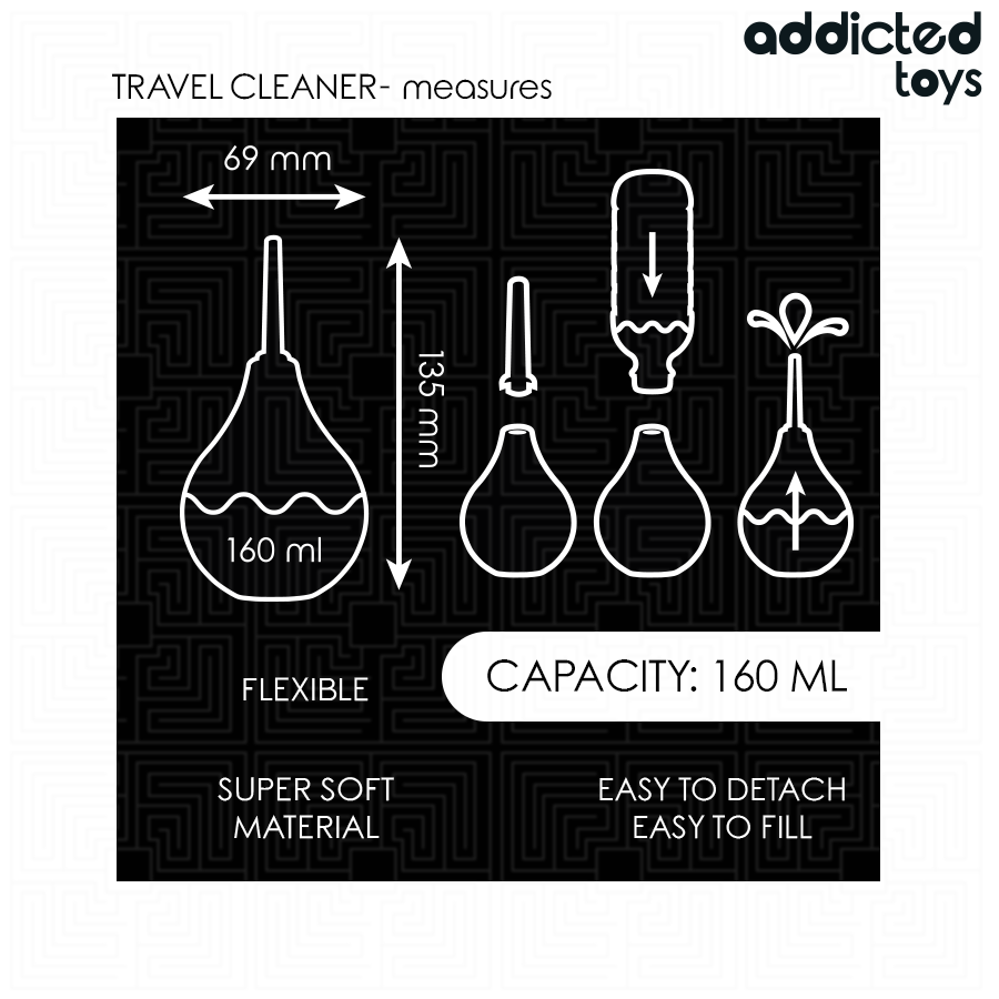 ADDICTED TOYS - LIMPADOR ANAL DE VIAGEM TAMANHO M 160 ML - Image 5