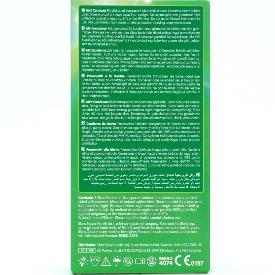 SKINS - PRESERVATIVOS MINT PREMIUM PACOTE COM 8 - Image 4