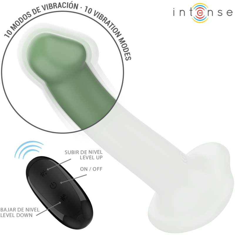 INTENSE - VIBRADOR BECCA COM VENTOSA 10 VIBRAÇÕES VERDE CONTROLE REMOTO - Image 4