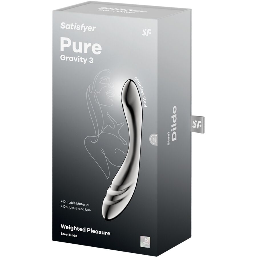 SATISFYER - PURE GRAVITY 3 DILDO DE AÇO INOXIDÁVEL COM DUAS EXTREMIDADES - Image 5