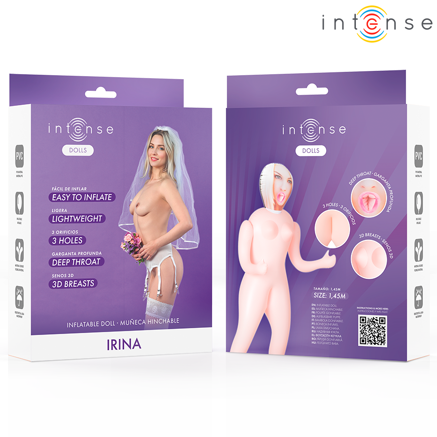 INTENSE DOLLS - BONECA INFLÁVEL IRINA COM TRÊS ORIFÍCIOS - Image 4