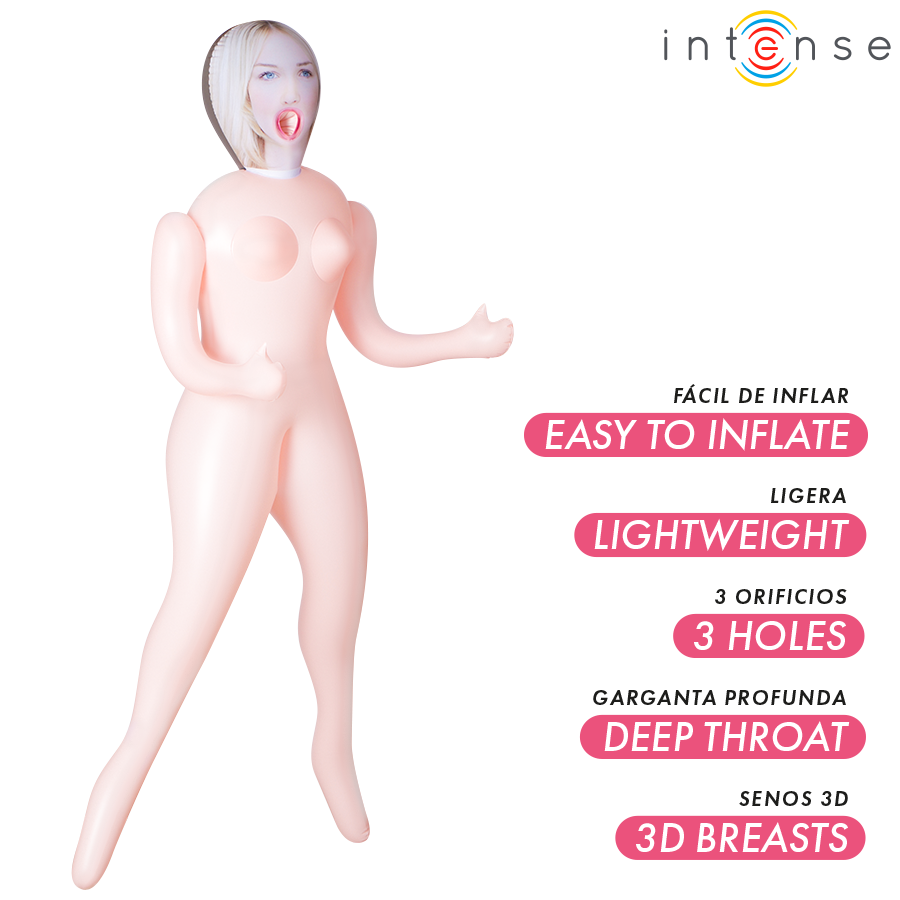 INTENSE DOLLS - INGRID BONECA INFLÁVEL COM TRÊS ORIFÍCIOS - Image 2