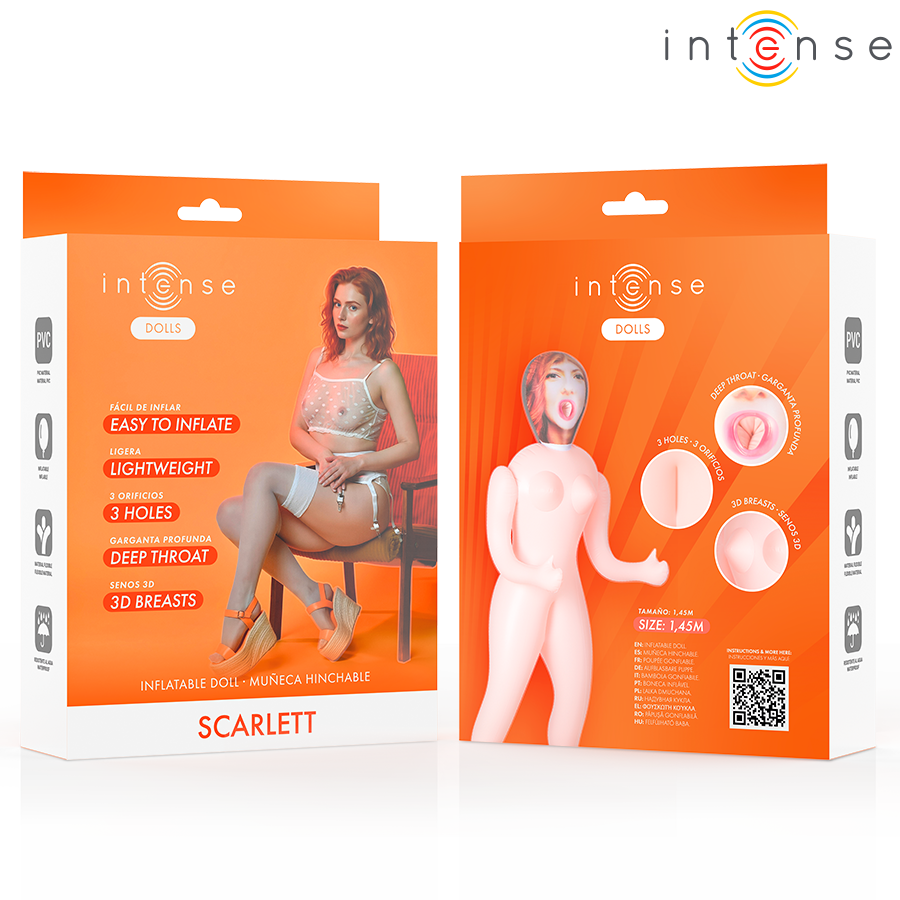 INTENSE DOLLS - BONECA INFLÁVEL SCARLETT COM TRÊS ORIFÍCIOS - Image 3
