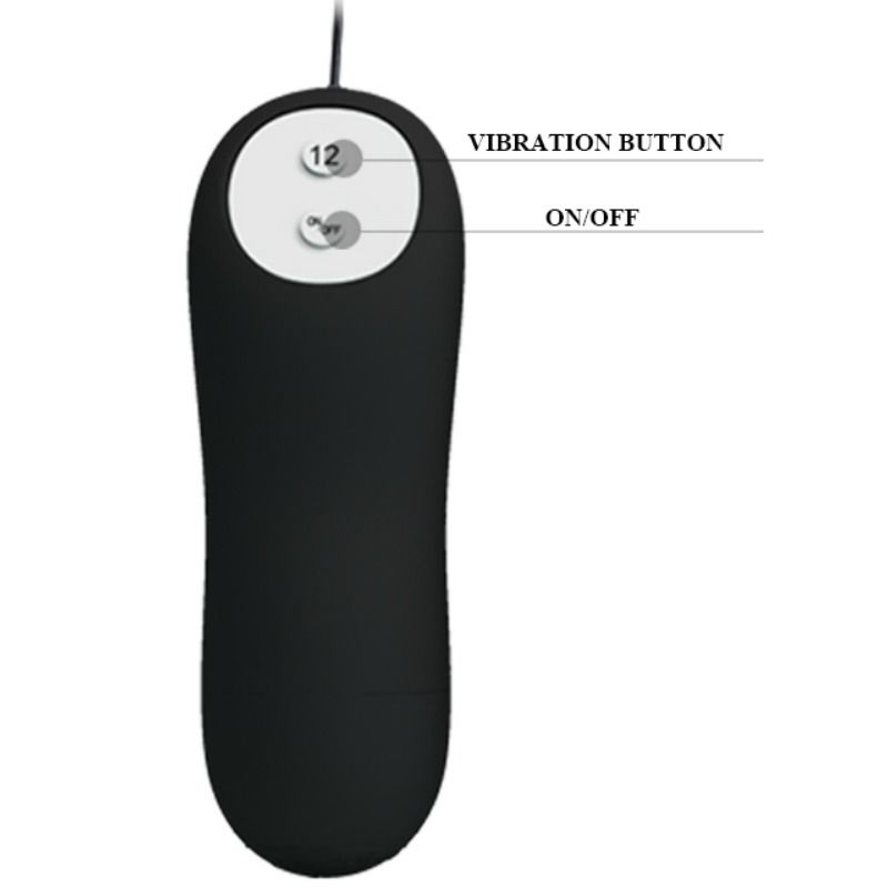 PRETTY LOVE - PLUG ANAL NCORA FORMA SILICONE 12 MODOS DE VIBRAO PRETO - Image 2